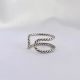 925 Sterling Silver Dual Layer Twisted Band Ring